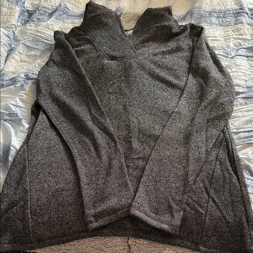 St. John's Bay Charcoal Hoodie Sparkle Sweater